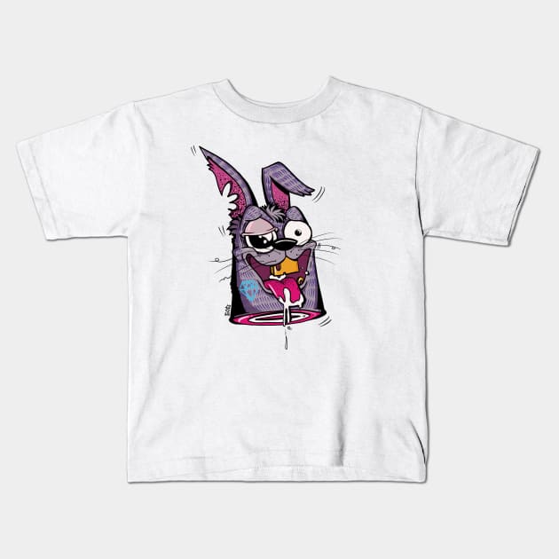 Mad rabbit Kids T-Shirt by Roots0121